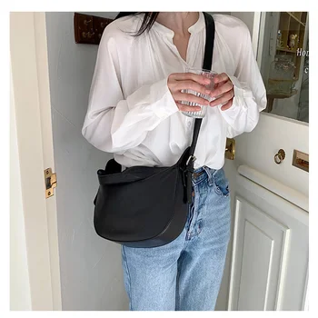 Moterų vintage rankinukas mados mergaitė maišelį office lady 's peties kirsti-kūno maišelį paprastas stilius black y-098w