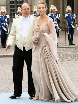 Motina Oblubienicy Suknelė su Wrap Šifono Skara Vestuves Svečias Prom Vakare Gown Oficialų Stebėjimo Elegantiškas 2021