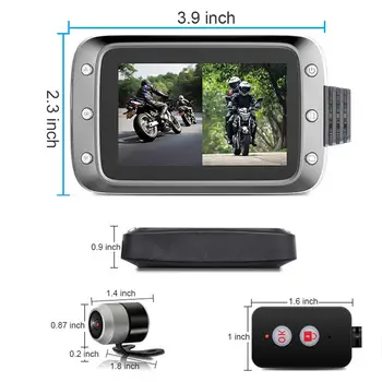 Motociklo DVR Kamera Vairavimo Diktofonas 3.0