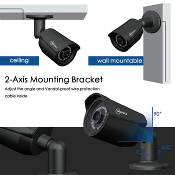 MOVOLS 1080P rinkinys, CCTV 8 Kameros 2mp, Lauko vandeniui Priežiūros rinkinys IR Saugos Kamera, Vaizdo Stebėjimo sistemos Sistema, DVR 8ch Rinkiniai