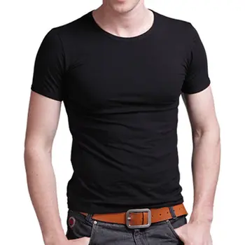 MRMT 2021 Nauja, vyriški marškinėliai grynos spalvos medvilnės Lycra trumpas rankovėmis T-shirt vyrai apvalios kaklo Viršūnes medvilnės dugno marškinėliai
