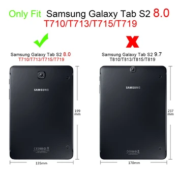 MTT Mielas Šuo Case For Samsung Galaxy Tab S2 8.0 colių PU Odos Apversti Stendas 