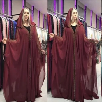 Musulmonų Mados Suknelė, Hijab Moterų Turkijos Islamo Abaja Kaftan Ilgas Chalatas, Jubah Elbise Dubajus Maroko Arabų Plus Size Vestidos