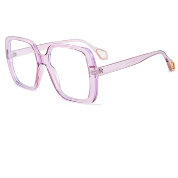 Mėlyna šviesa Akinių Rėmas Didelis Aikštėje optinis moteriški akinių rėmeliai Negabaritinių kompiuterio akiniai Skaidraus skaidraus Lęšio Retro
