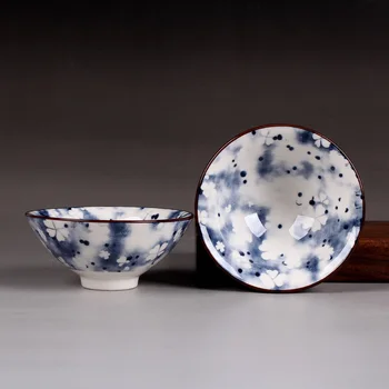 Mėlynos ir baltos spalvos porceliano arbatos Puodelio 1pcs, 