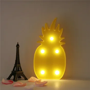 Naktį Šviesos diodų (LED) Lentelės Palapinė Žvaigždė Širdyje, Flamingo Ananasų Kalėdų Kokoso Medžio Namų Šalis Dekoro 3D Stalas Naktį Lempa