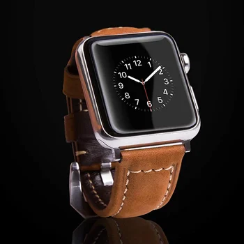 Natūralios Odos dirželis Apple Watch Band 44 mm/40mm iWatch 38mm 42mm Retro watchband apyrankė 