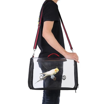 Naujas 1Pc Nešiojamų Oksfordo Audinio Naminių Paukščių Papūga Vežėjas Skaidrus Kvėpuojantis Užtrauktuku Kelionės Narve Tote Bag