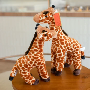 Naujas 35-55CM Realiame Gyvenime, Žirafa, Pliušiniai Žaislai Mielas iškamša Lėlės, Minkšti Gyvūnų Elnias Lėlės Aukštos Kokybės Gimtadienio Dovana Vaikams, Žaislai