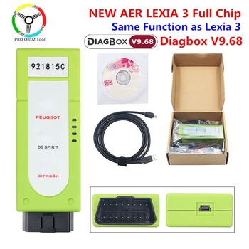 NAUJAS AER LEXIA 3 Pilnas Chip Firmware 921815C Diagbox V7.83 Lexia3 OBD2 už Citroen už Peugeot Automobilių Diagnostikos Įrankis, lexia 9.68