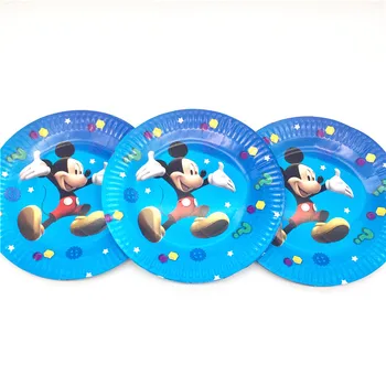 Naujas animacijos Mickey Mouse šalis dekoro vaikai Plokštės Puodelių, Šiaudelių Vystymo Staltiesė gimtadienio prekių baby shower prekes