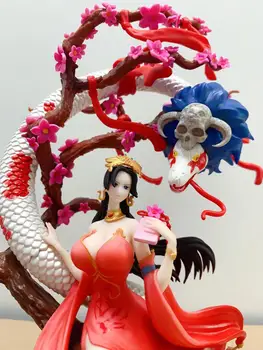 NAUJAS Anime One Piece Beždžionė D Luffy hancock nami Ginkluotųjų spalva GK Statula PVC Veiksmų Skaičius, Didelis dydis Kolekcijos Modelis Žaislą dovanų 25cm