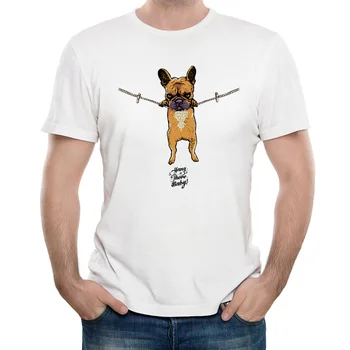 Naujas Harajuku vasaros vyrų t-shirt hipster kietas Pakabinti ten prancūzų buldogas Pug spausdinimo T-Shirt juokingas šuo dizaino laisvalaikio Viršūnes Tee