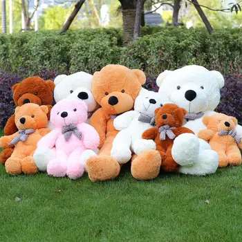 Naujas lėlės bearskin pusfabrikačių aukštos kokybės gimtadienio dovana meškiukas įvairių dydžių ir spalvų laisvai alsuoja pliušiniai žaislai