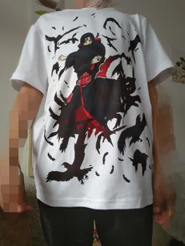 Naujas Naruto T-shirt Anime Marškinėliai Moterims marškinėlius Janpan Uchiha Sasuke cosplay Viršūnes Vyrams trumpomis rankovėmis Tees