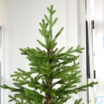 Naujas Naujųjų Metų dirbtinės Kalėdų eglutės eglės pušies žvaigždė be spurgų PE 180/210 cm