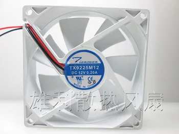 Naujas originalus TX9225M12 12V 0.20 A 9CM 9025 2 laidais maitinimas aušinimo ventiliatorius