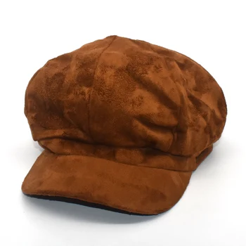 Naujas Ponios Beretės Unisex Rudens Ir Žiemos Newsboy Skrybėlę Vyrų Šiltas Aštuoniakampis Skrybėlę Vyrų Detektyvas Skrybėlę Retro Flat Top Hat C9