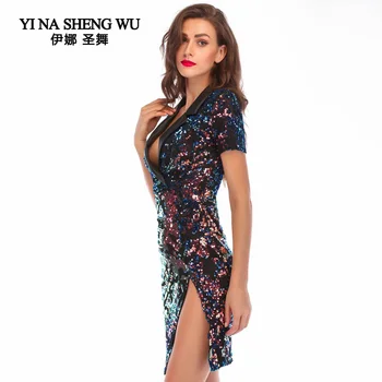 Naujas Suaugusių moterų elastinga china suknelę, paltą moteris Aukštos kokybės Sijonai lady Asmenybės Mados Šalis Klubo Šokių Suknelės