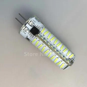 Naujas Sukurta Pritemdomi G4 Bazės 4014 SMD lempos, 8W 80 Led Droplight Silikono Kūno Lemputė AC 220V , 50% Ryškesnis Nei 3014 5vnt/daug