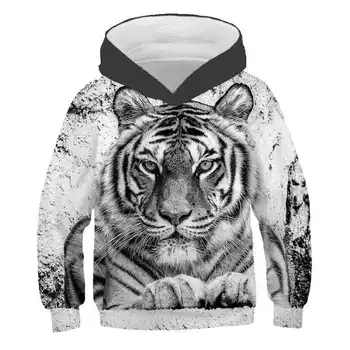 Naujas Tigras, Berniukų, Mergaičių 3D Spausdinimo Tigras Hip-Hop Streetwear Gyvūnų Modelio 2020 M. Rudens Žiemos karšto pardavimo Mados Megztinis