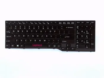 Naujas US klaviatūra Fujitsu Lifebook E557 juodu rėmu