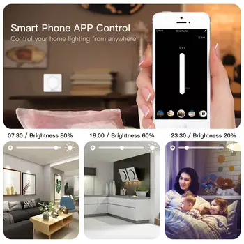 Naujas WiFi Smart Pasukimo Šviesos stiprumą Ryškumas Atminties Smart Gyvenimas/Tuya APP 