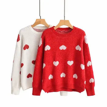 Naujas Winterwinter megztiniai moterų mados bloggers meilužis mezgimo Žakardo onesize o-kaklo traukti femme megztiniai moterims, puloveriai viršūnės