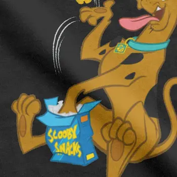 Naujovė Scooby Doo Užkandžių T-Shirt Vyrai Apvalios Apykaklės Priemoka Medvilnės Marškinėliai Trumpomis Rankovėmis Trišakiai Plius Dydis Drabužiai