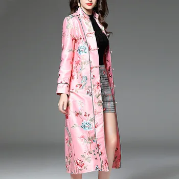 Naujųjų metų Luna Kinijos tradicinių drabužių rožinė striukės moterims