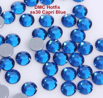 Nemokamas Pristatymas! 288pcs/Daug, ss30 (6.3-6.5 mm) Aukštos Kokybės DMC Capri Blue Geležies Cirkonio / Hot fix Cirkonio