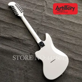 Nemokamas pristatymas gamyklos užsakymą elektrinė gitara džiazo gitara 12 stygų gitara su ebony fingerboard muzikos instrumentų parduotuvė
