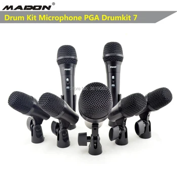 Nemokamas pristatymas, PGA DrumKit7 dinaminis laidinis mikrofonas drumkit mikrofonas , PGA52 x 1 , PGA56 x 4 , PGA57 x 2