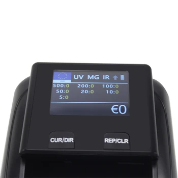 Nešiojamų pinigų detektorius Automatinis valiutos pripažinimo UV MG IR USD/EURO banknotų Skaičiavimo ir Nustatymo Mašina