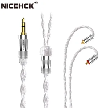 NiceHCK WhiteCrane Atnaujinti Kabelis 4 Core Sidabro Padengtą Furukawa Vario Litz Kabelis, 3.5 mm/2.5 mm/4.4 mm MMCX/0.78 2Pin už NX7 MK3