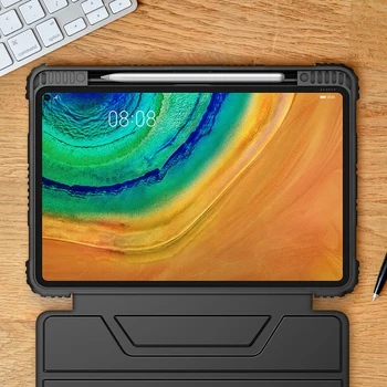 Nillkin PU Oda + PC Korpusas Smart Flip Dangtelis, Huawei MatePad Pro 10.8 atsparus smūgiams Flip Case Cover