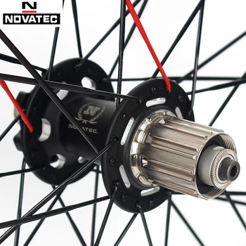 Novatec kalnų dviračių MTB off road bike Aliuminio lieti ratlankiai 26 colių, Diskiniai Stabdžiai 4 Guoliai 7-11speedQR 32H Dviračio Rato