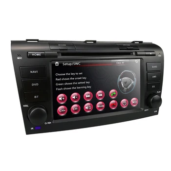 Nuotolinio Valdymo Automobilis DVD Grotuvas, Mazda 3 2004-2009 USB, SD, Bluetooth Vairas Kontrolės Multimedijos Sistemos, DAB Nemokamą Žemėlapį Kortelės