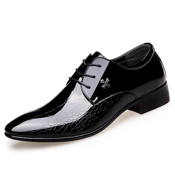 Oda vyrų batų, Klasikinis Verslo Suknelė bateliai Metalo Nurodė ted Gyvatė modelis Derbies batai Šalies Juodi batai