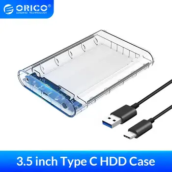 ORICO 3.5 Colio SATA į USB 3.1 C Tipo Skaidrus HDD Atveju VSD Adapteris 12TB Standžiojo Disko Dėžutė Išorės Saugojimo Talpyklos HDD