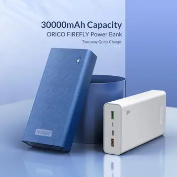 ORICO 30000mAh Galia Banko USB C PD3.0 18W QC3.0 Spartusis Įkrovimas Powerbank Mobiliųjų Telefonų Teblet Kompiuteris Greitai Įkrauti Bateriją