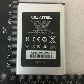 Originalus 5.5 colių Oukitel C8 Baterija Nekilnojamojo 3000mAh rezervinio Akumuliatoriaus Pakeitimo Oukitel C8 Mobilusis Telefonas