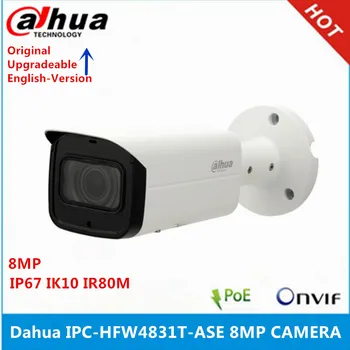 Originalus dahua IPC-HFW4831T-ASE IP67 IK10 8MP WDR IR80 Metro Mini Kulka POE Fotoaparatas