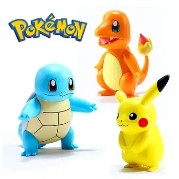 Originalus Pokemones Pikachu Duomenys Lėlės Animacinių Filmų Pokémones Squirtle Charmander Psyduck Purin Anime Modelis Žaislai Vaikams Gimtadienio Dovana