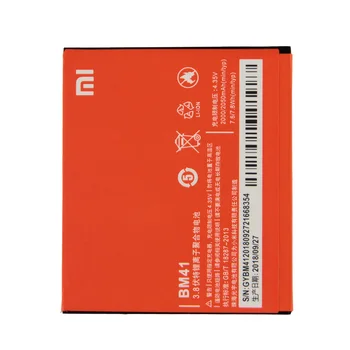 Originalus Xiaomi Didelės Talpos BM41 BM44 Telefono Baterija Xiaomi 2A Xiaomi Redmi 1S 2050mAh