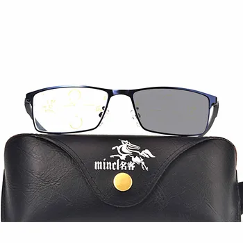Palaipsniui Multifocal akinius Perėjimas Akiniai nuo saulės Photochromic Skaitymo Akiniai Vyrai Taškų Reader Netoli Toli akyse FML