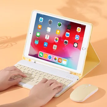 Pelės keyboard Case For iPad 9.7 2017 2018 2019 10.2 5-oji 6-oji 7-oji 10.2 Atveju arabų klaviatūra iPad 3 Oro Pro 9.7 10.5 11 Dangtis