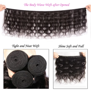 Peru Kūno Bangų Paketų Su Uždarymo Artimųjų/Laisva/Trijų dalių Nėrinių Uždarymas su Ryšulių Ali Julija Remy Human Hair Uždaryti