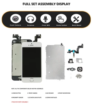 Pilnas Komplektas LCD iPhone 5 5S 5C SE LCD su 