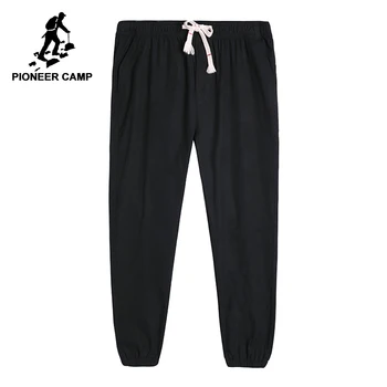 Pioneer stovykla naujas summe plonas kulkšnies ilgio kelnės vyrams, prekės ženklo drabužių atsitiktinis, kietas kelnes kokybės vyriškos kelnės juoda pilka AXX803144